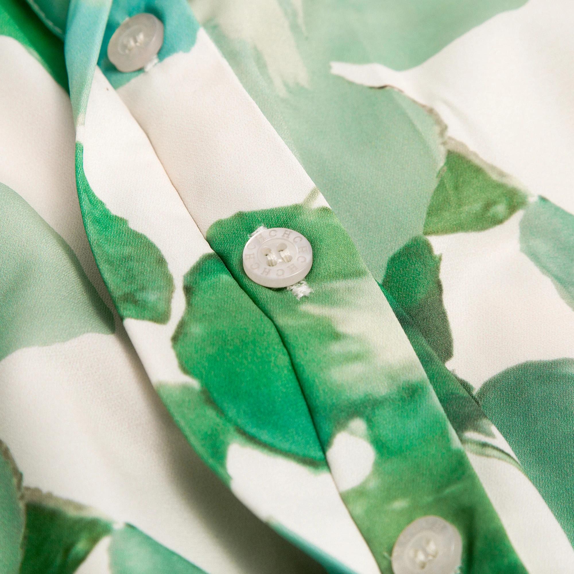 CHCH robe femme nouvelle robe longue femme imprimé fleur verte avec ceinture