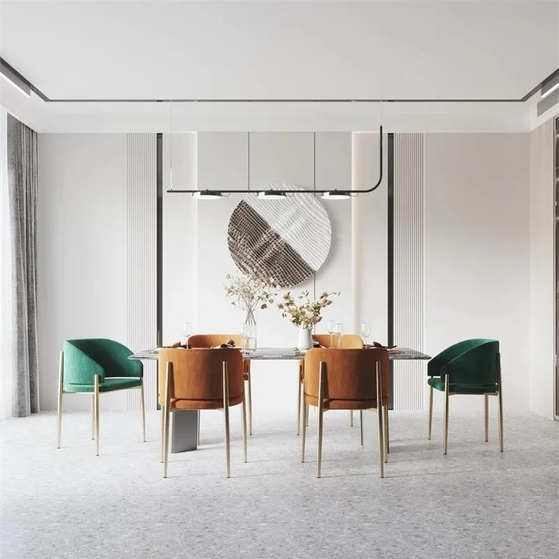 Chaise de salle à manger, simple, moderne, luxe léger, dossier, italien, restaurant, haut de gamme