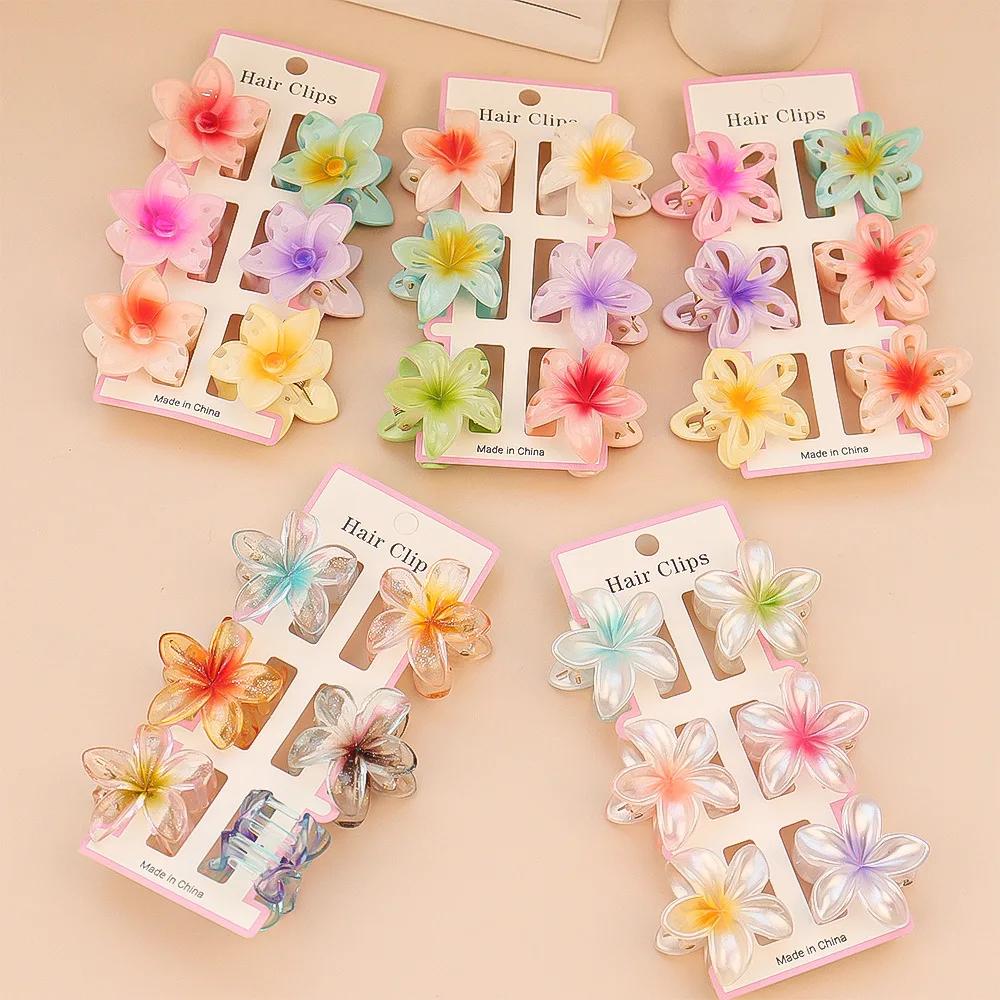 Petites pinces à cheveux transparentes colorées pour femmes, pince à cheveux, épingle à cheveux, cor