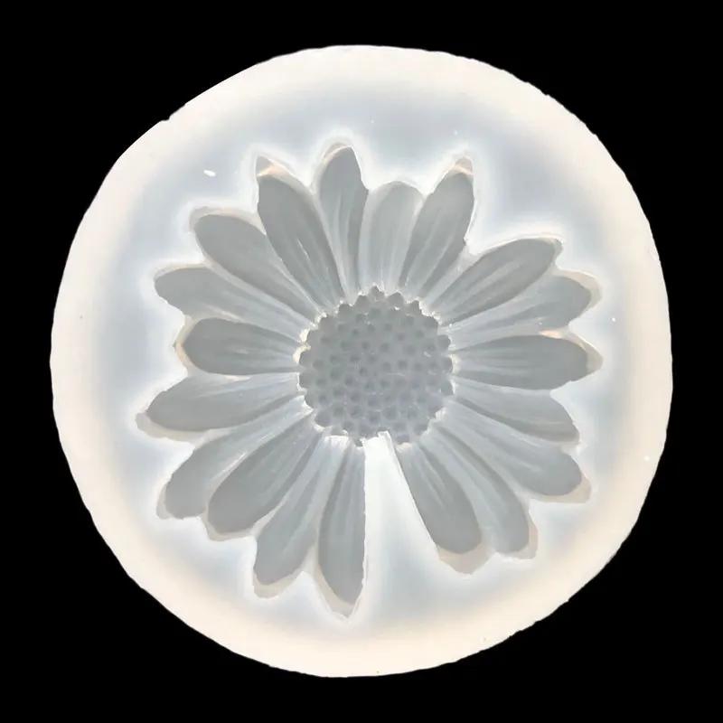 Moule 3D en forme de fleur de marguerite, en Silicone, fleur de soleil, aromathérapie, savon époxy,