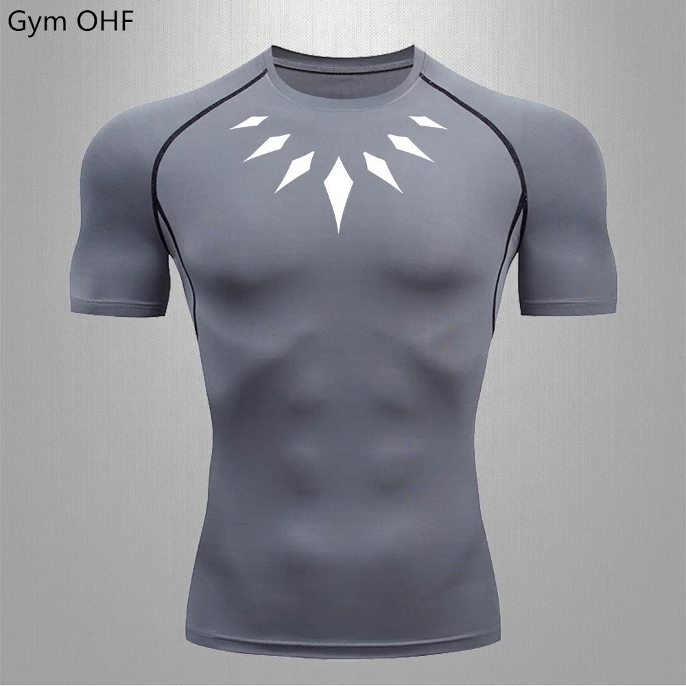 T-shirt de compression imprimé anime pour homme, idéal pour le fitness, le Jujitsu, l'entraînement,