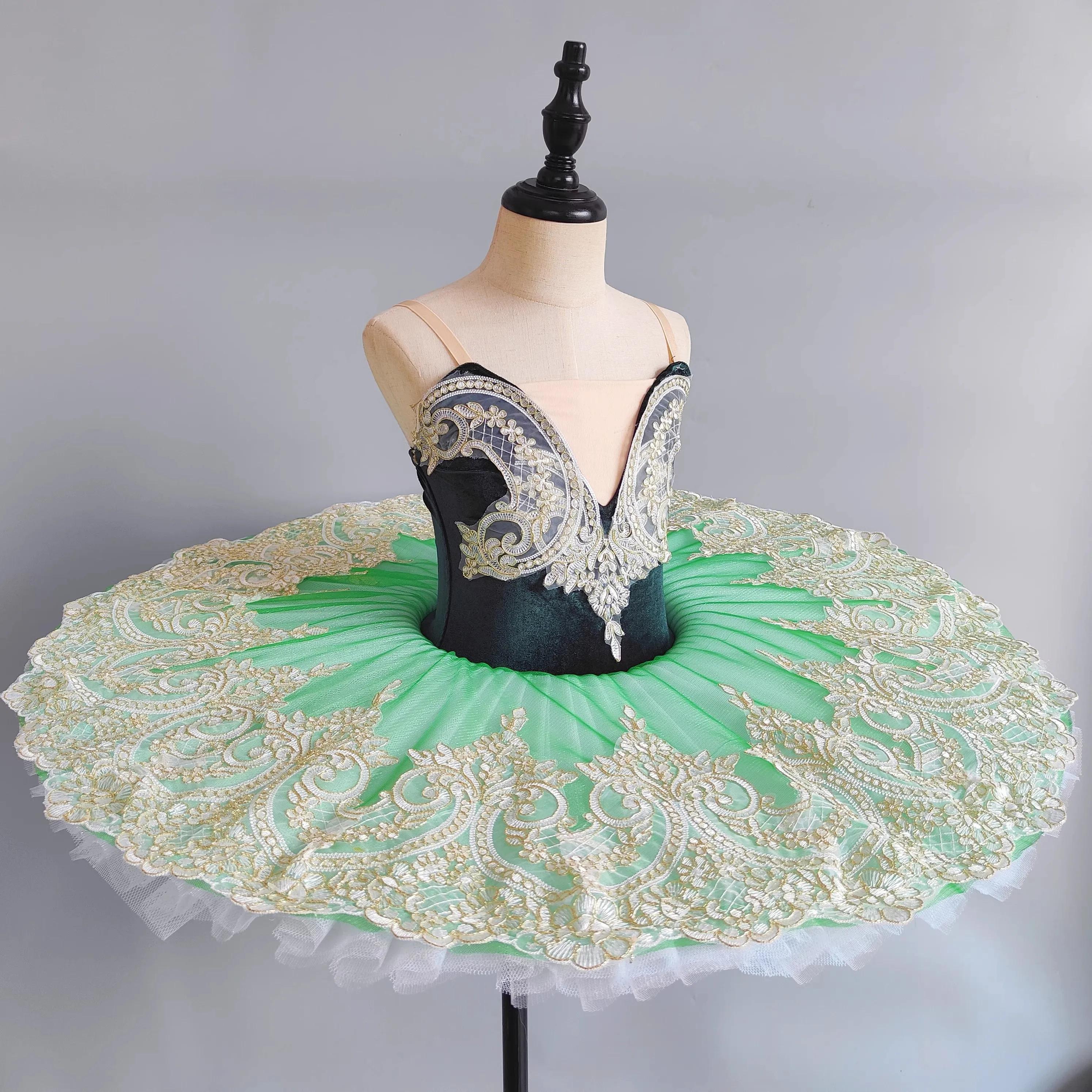 Tutu de Ballet professionnel pour filles, plateau bleu rose, crêpes, robe de soirée de ballerine, Co