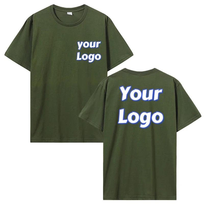 T-shirt imprimé personnalisé hommes femmes couverture en coton personnalisé t-shirts bricolage votre