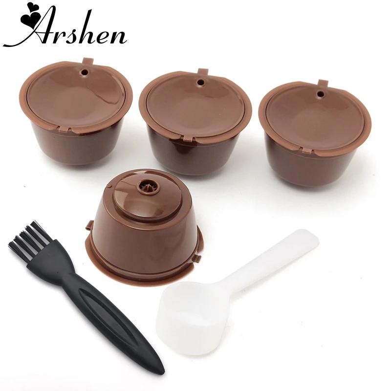 4 pièces/ensemble Dolce Gusto Plsatic rechargeable café Capsule filtre tasse 200 fois réutilisable c