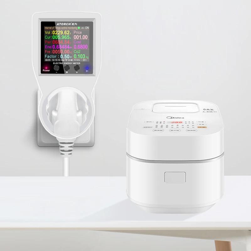 AC 220V Tuya Smart Life WiFi prise numérique fréquence de puissance compteur d'énergie contrôleur de