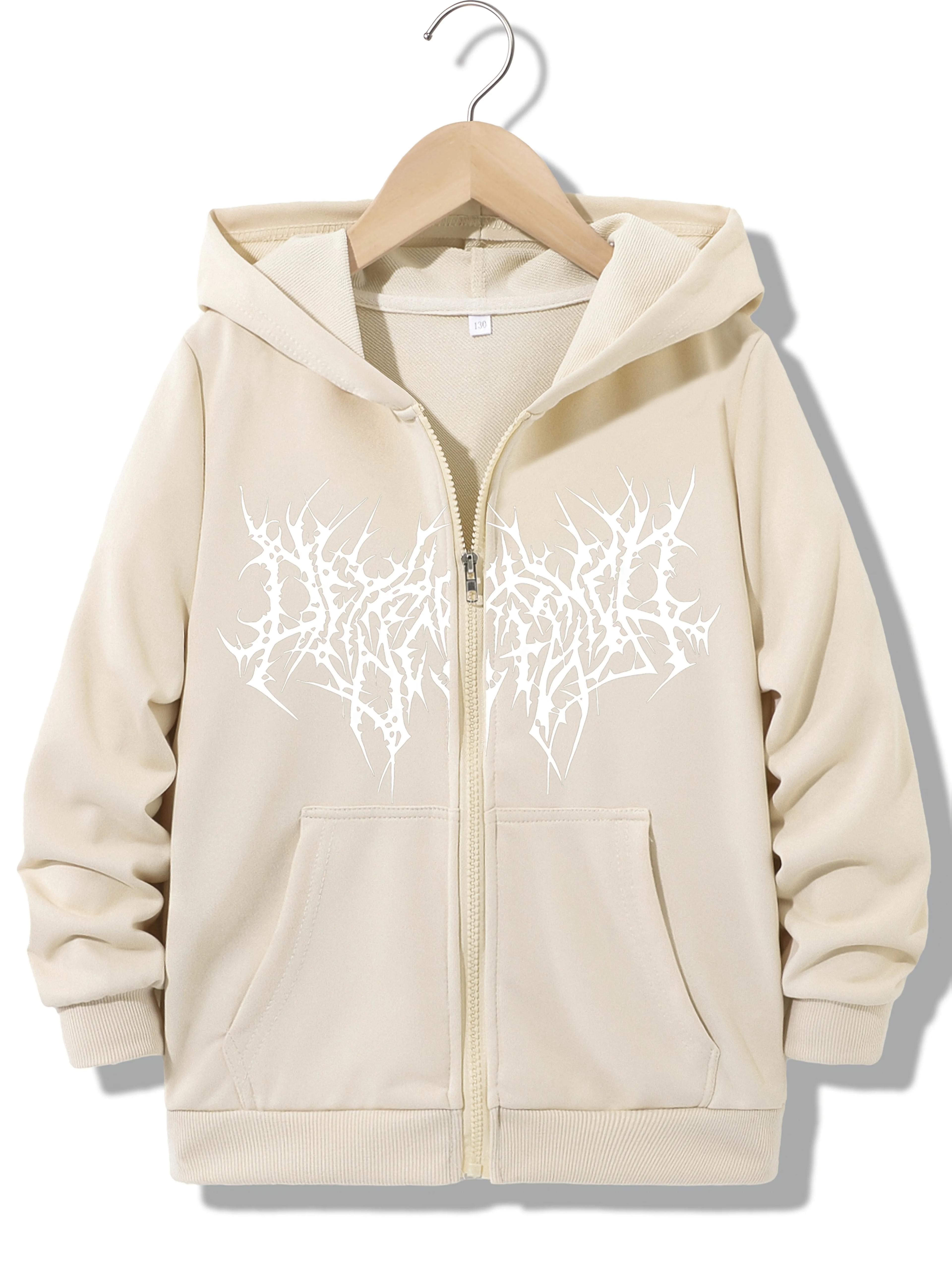 Sweat à capuche zippé streetwear tendance, style HIP HOP décontracté, pour garçons et filles, Y2k, p