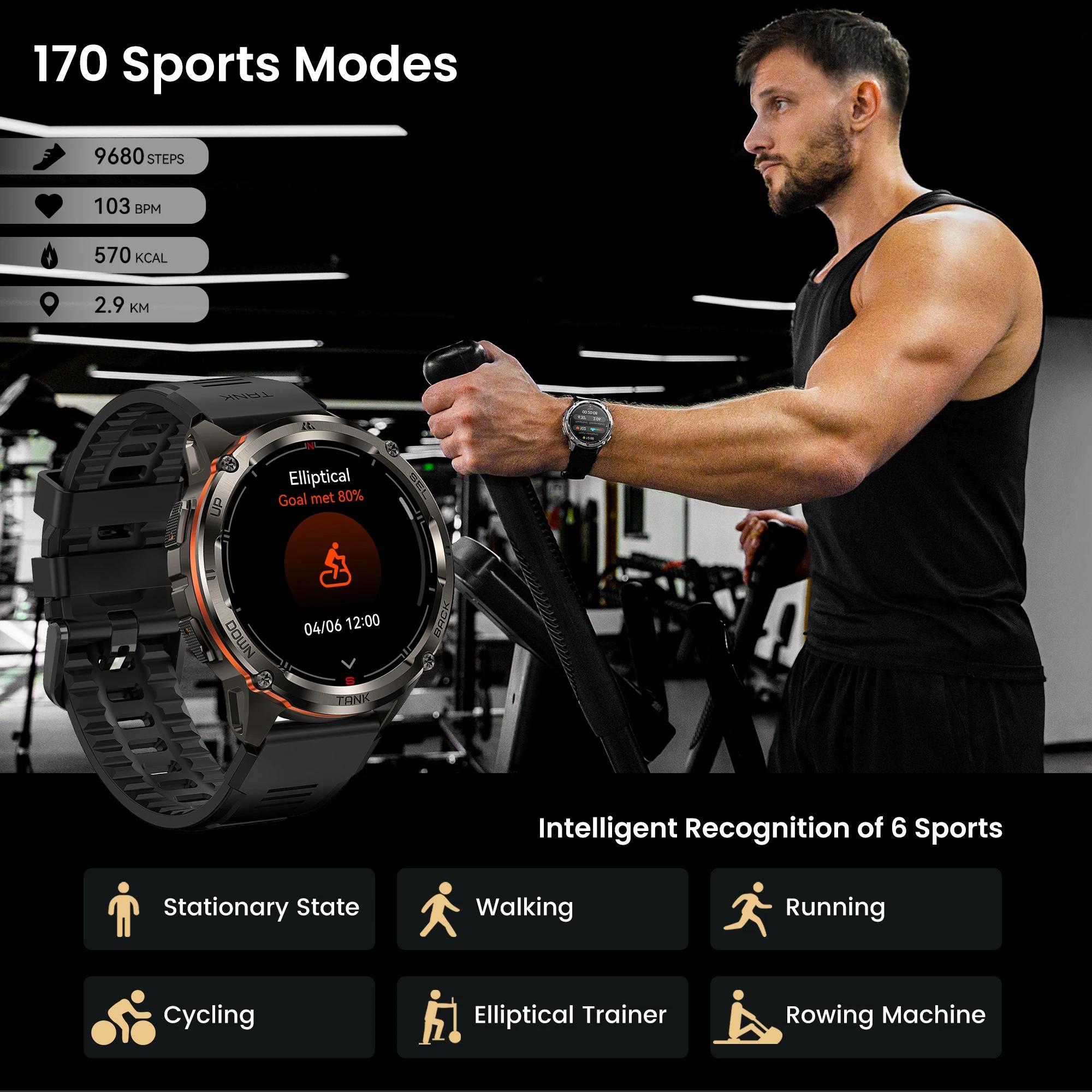 KOSPET TANK T3 Ultra 2 GPS montre intelligente robuste hommes boussole altimètre barométrique 470mAh