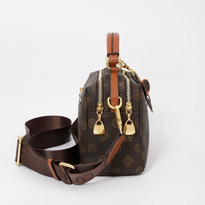 Sac à langer en cuir tendance pour femmes : Sac messager bandoulière unique avec logo de créateur de