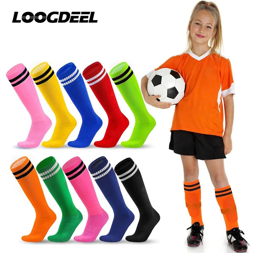 Chaussettes football genou haute - Bas sport rayés respirants pour jeunes adultes baseball softball