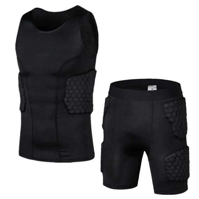 T-shirt et short de sport protection anti-collision - Équipement football cyclisme avec accents d'abeille