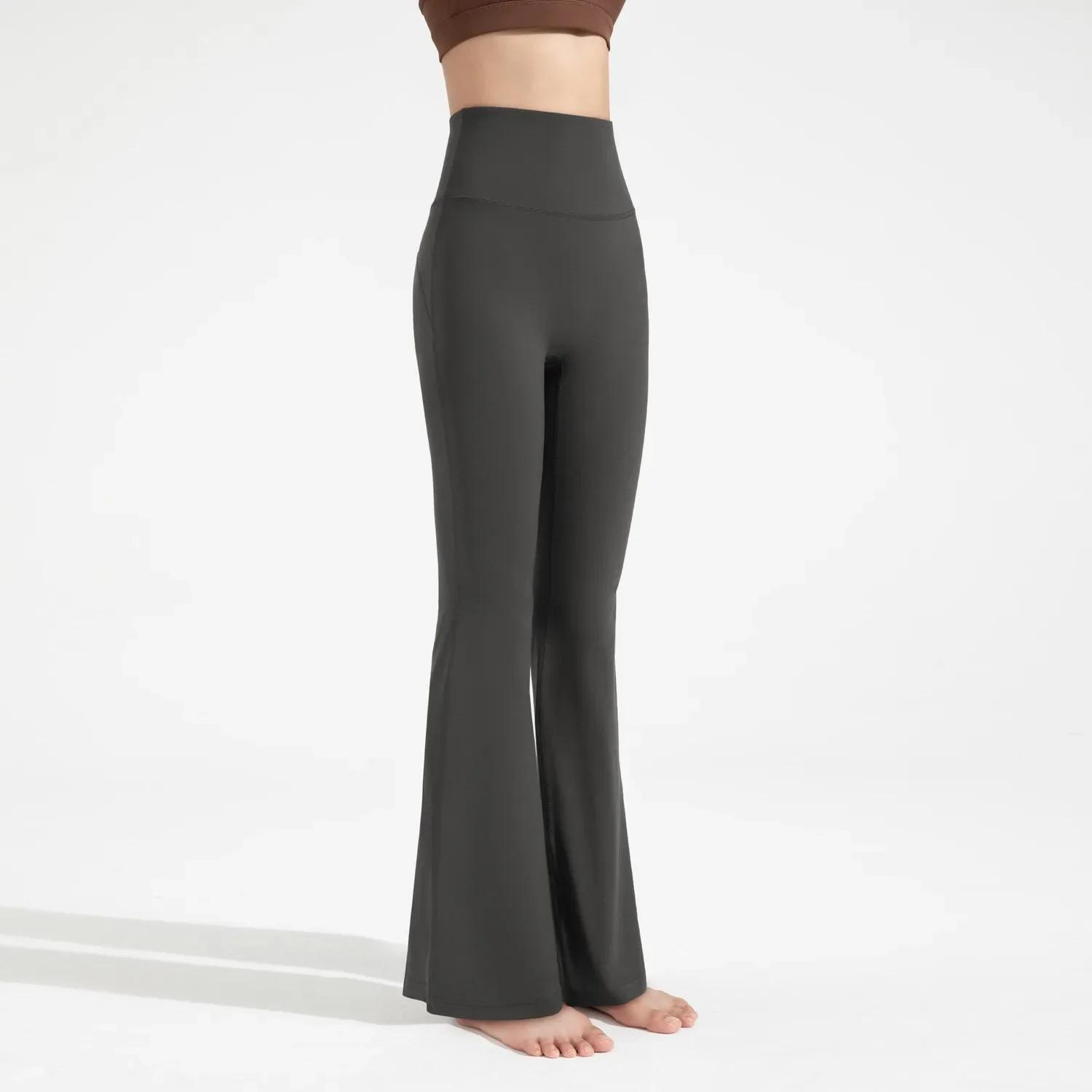 Leggings de yoga et de Pilates pour femme, taille haute, évasés, sans couture, effet push-up, couleu