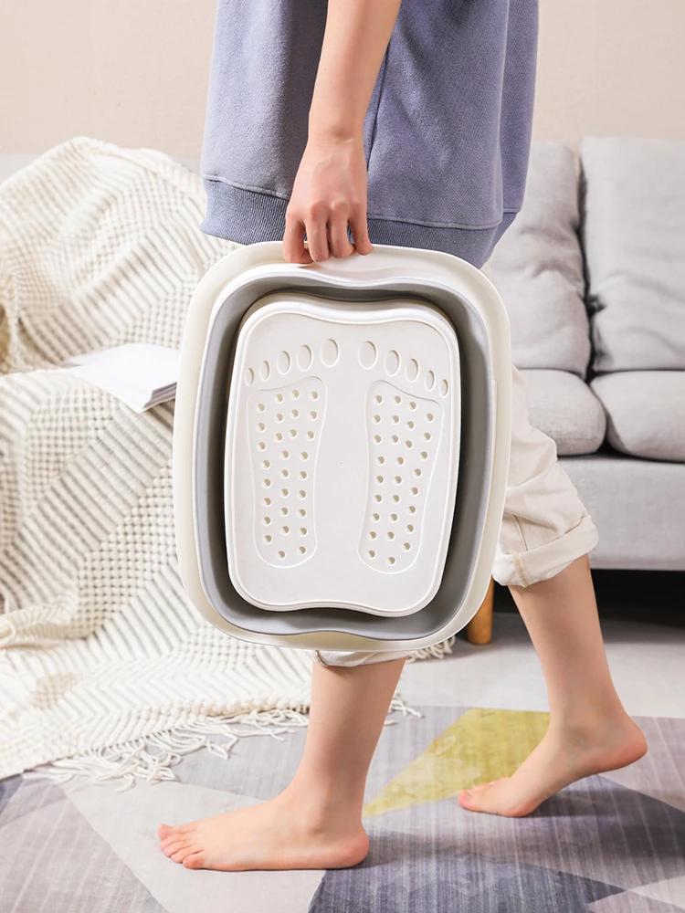 Bain de pieds pliable, seau de Massage, seau de trempage, bassin pliant, seau de bain de pieds, Saun