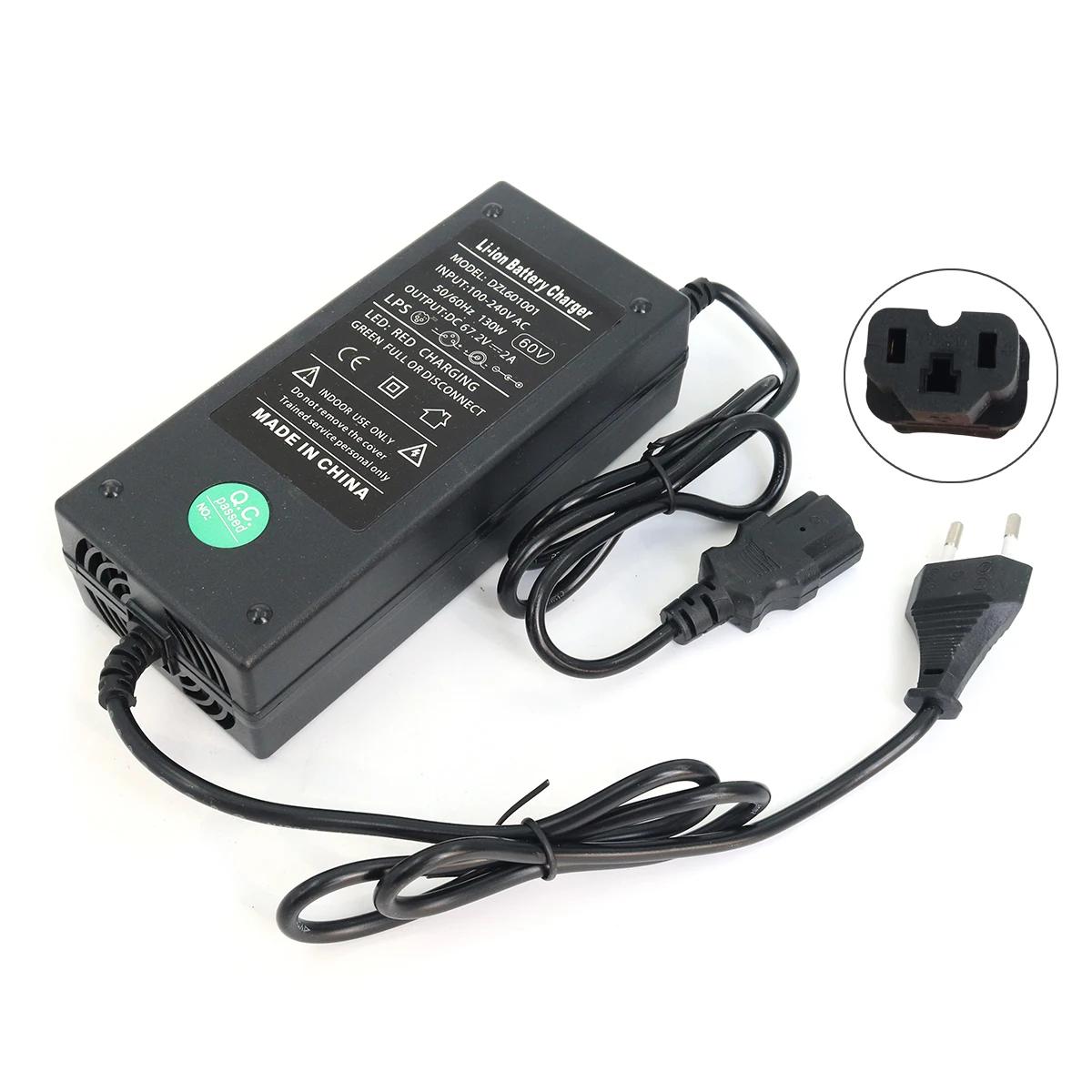 Batterie au Lithium chargeur de voiture électrique 48V 60V voiture électrique Lithium Ion 48V2A Scoo