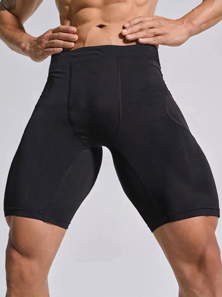 Short de musculation pour hommes, Leggings de course, de gymnastique, de jogging, à Compression élas