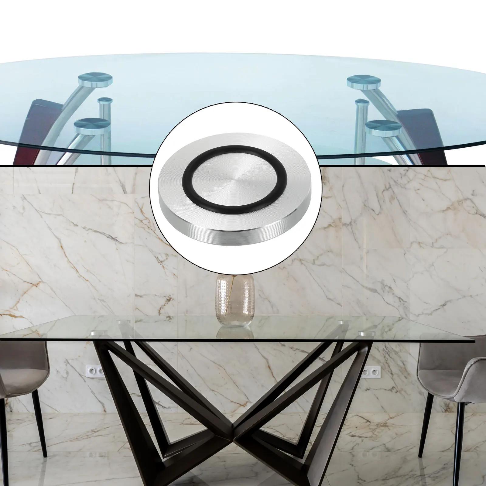 Disque circulaire en aluminium de 40/50/60mm de diamètre, adaptateur supérieur en verre M8, pieds de