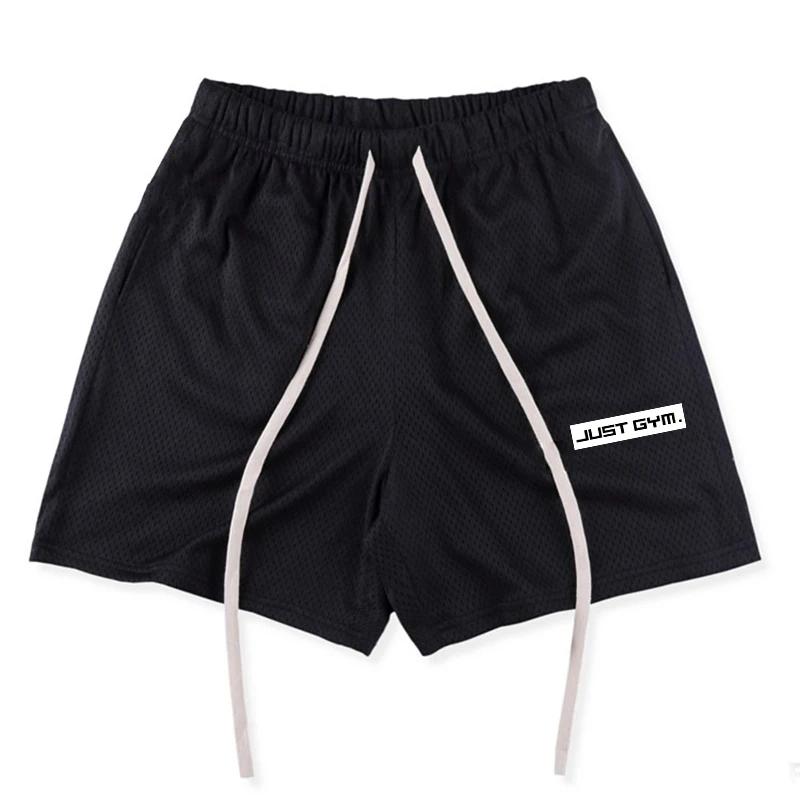 Short de Fitness respirant en maille légère pour hommes, pantalons décontractés de sport d'été