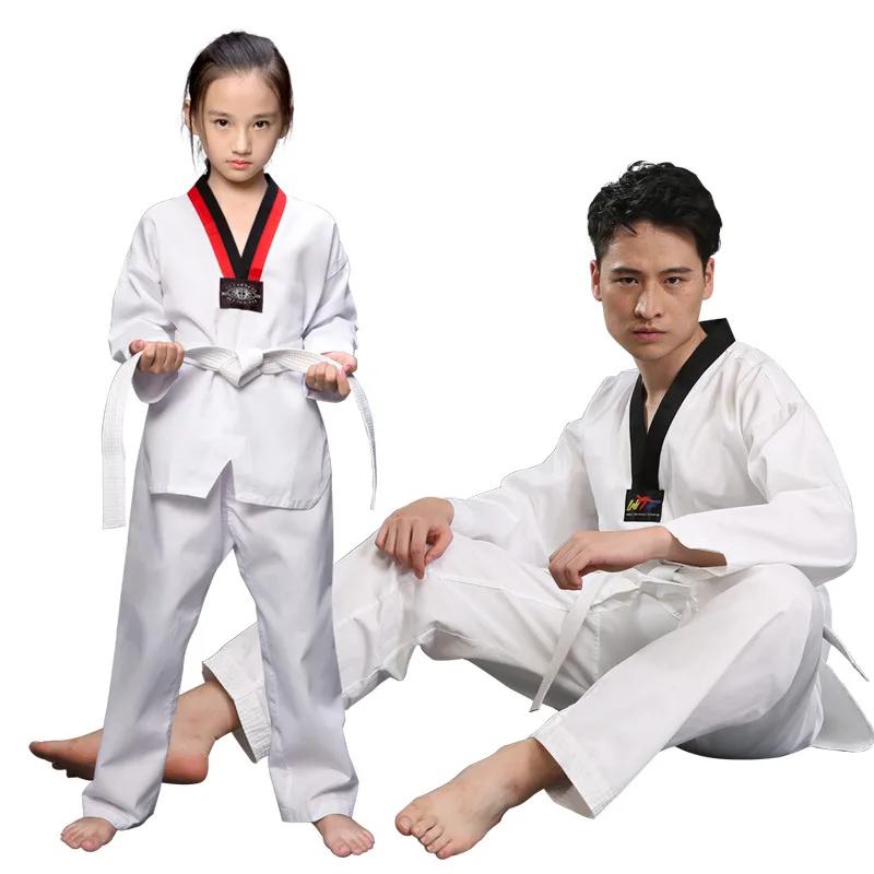 Vêtements Taekwondo hommes femmes pur coton manches longues entraînement résistant usure