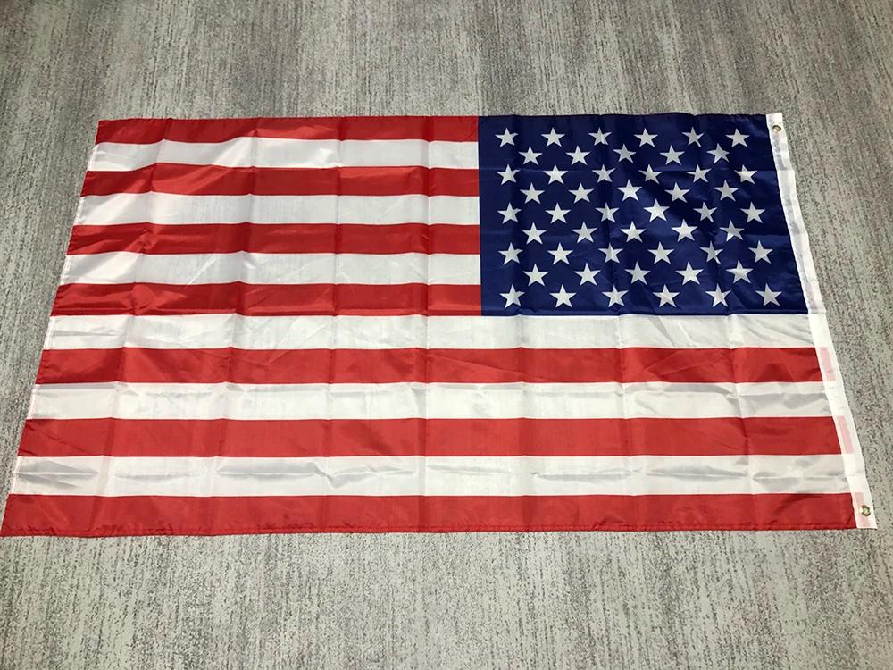 Drapeau américain 60x90cm 90x150cm drapeau américain Double face imprimé Polyester bannière suspendu