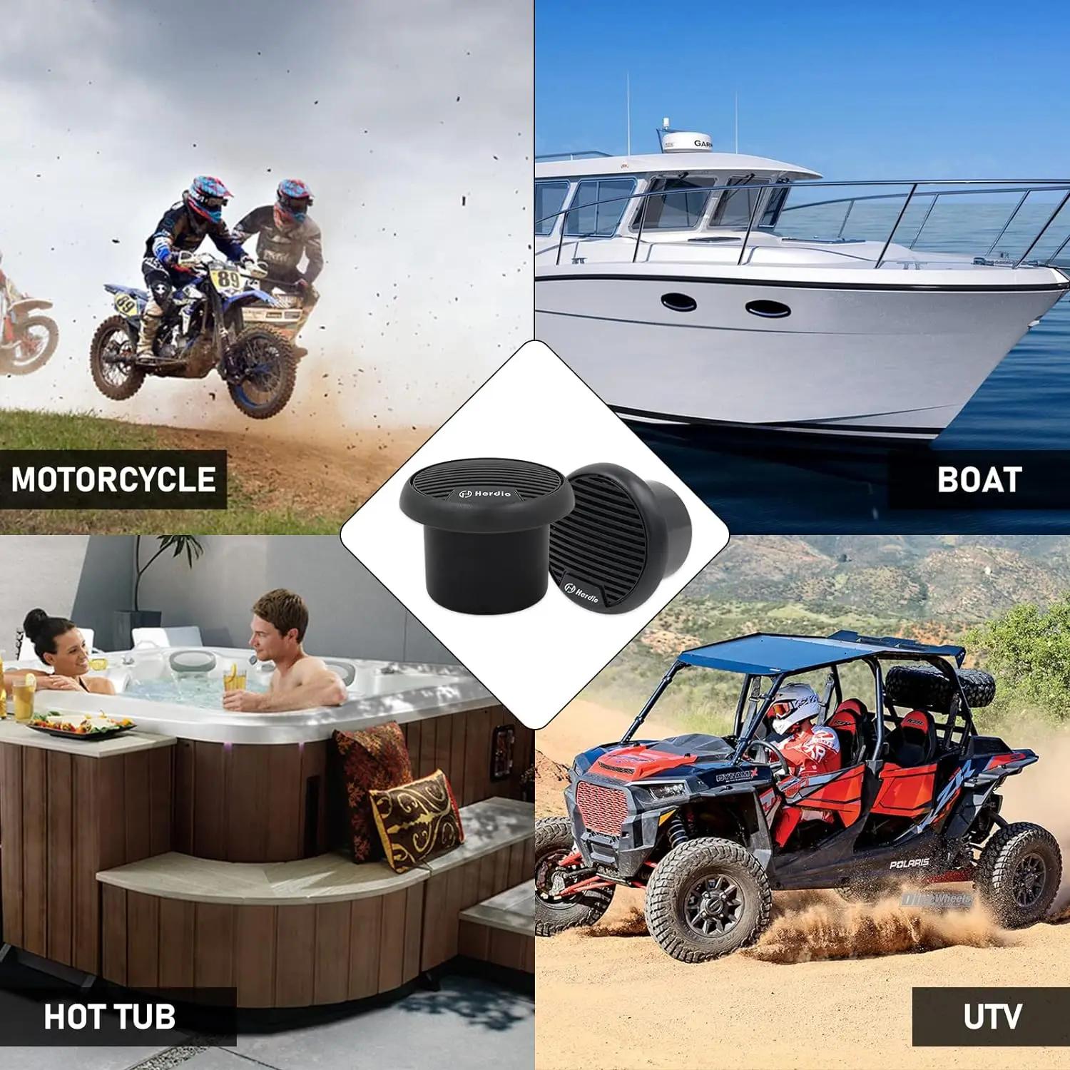 Herdio-Hautréusétanches pour bateau marin, haut-parleur Bluetooth pour moto, système audio stéréo po