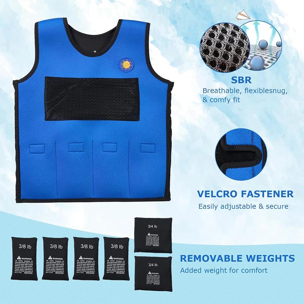 TOPARCHERY-Glaçage lesté pour enfants, glace de compression confortable, poids réglables pour enfant