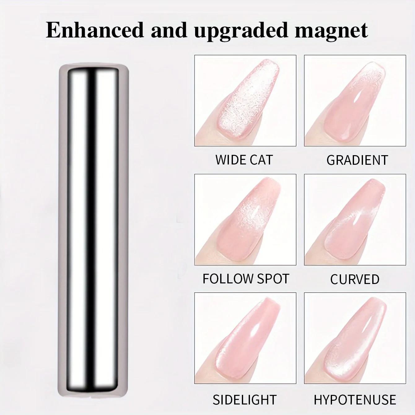 Stylo magnétique rond pour vernis Gel œil de chat, 3x0.7cm, pour peinture des ongles 3D, bâton magné