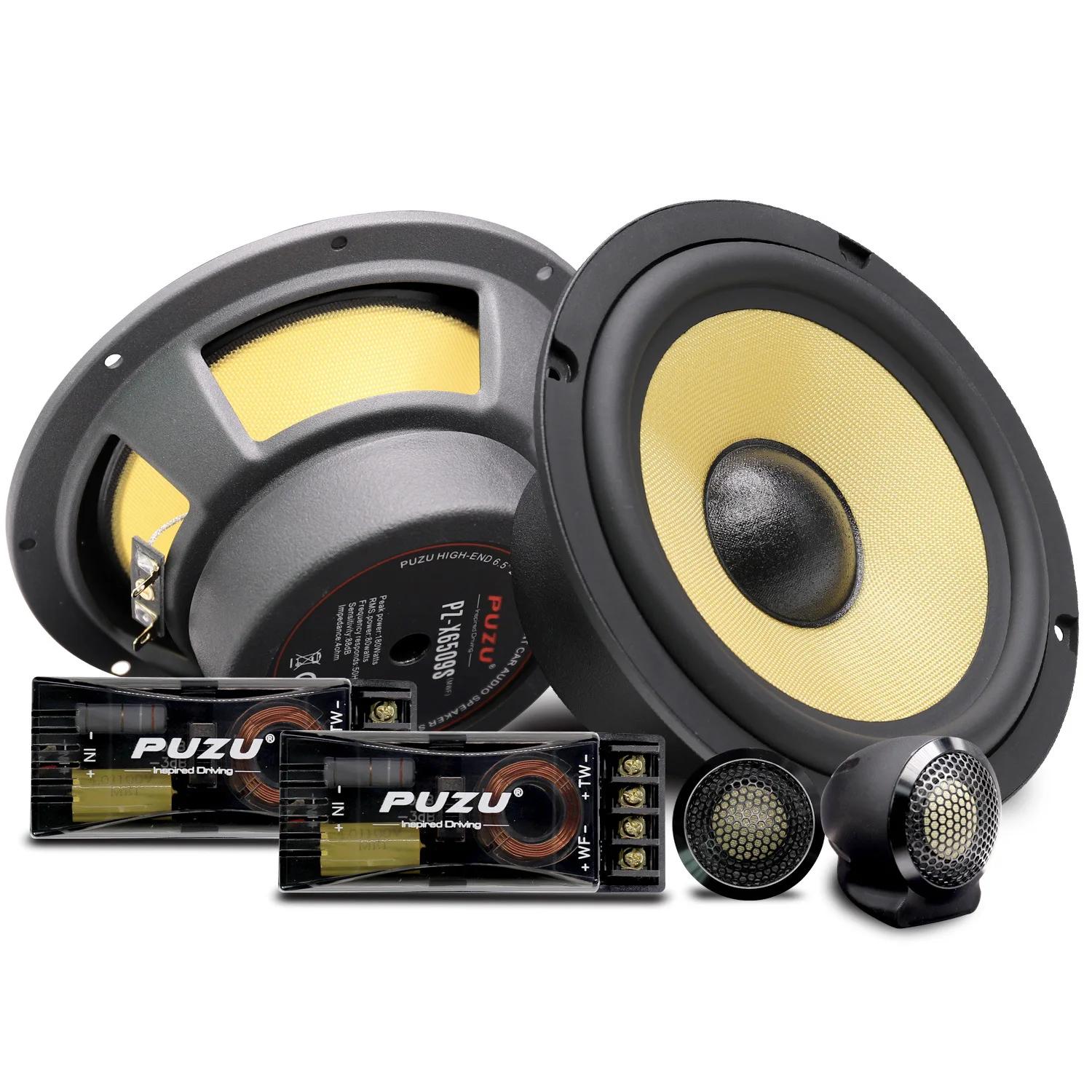 PUZU PZ-6509S 6.5 pouces fibre de verre cône sonore audio de voiture deux ensemble mort haut-parleur
