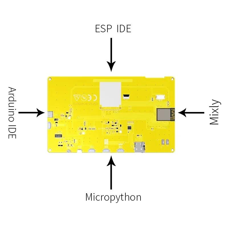 7 pouces ESP32-S3 HMI 8M PSRAM 16M Flash Arduino LVGL WIFI et Bluetooth 800*480 écran d'affichage in