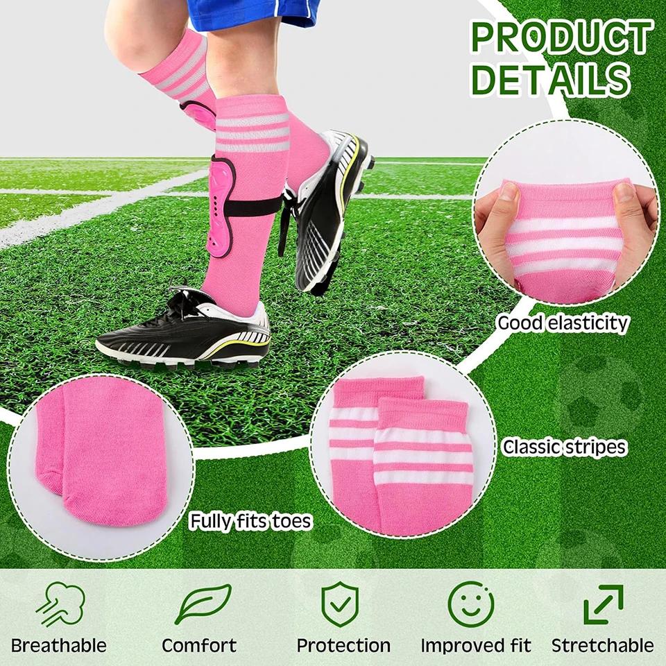 Loogdeel-Planche de protection du tibia de football, ensemble de chaussettes de sport, chaussettes c