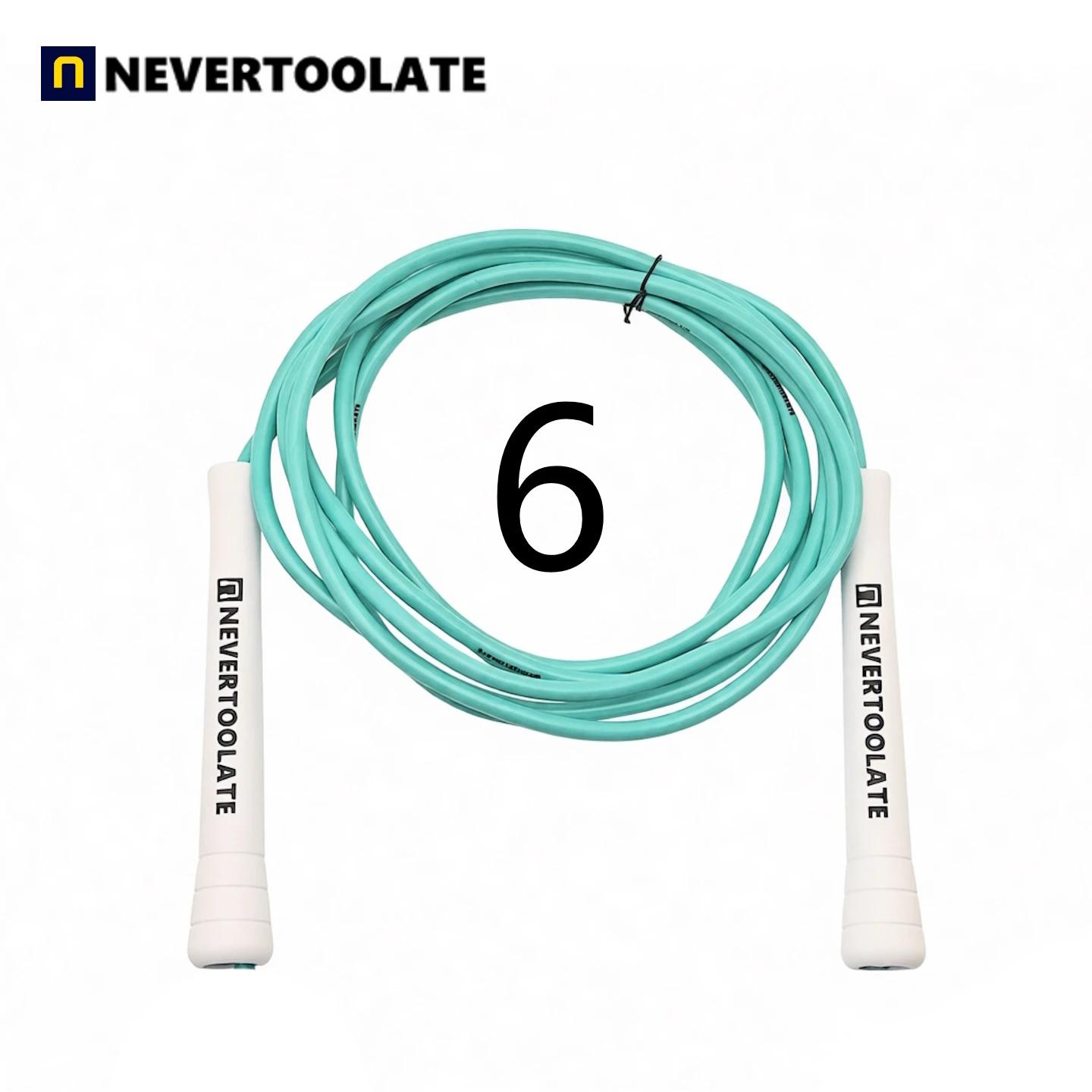 JR100-6 Corde à sauter en PVC de 6 mm de diamètre AVEC NOYAU FILETÉ, 3,2 mètres de long, poignée moy
