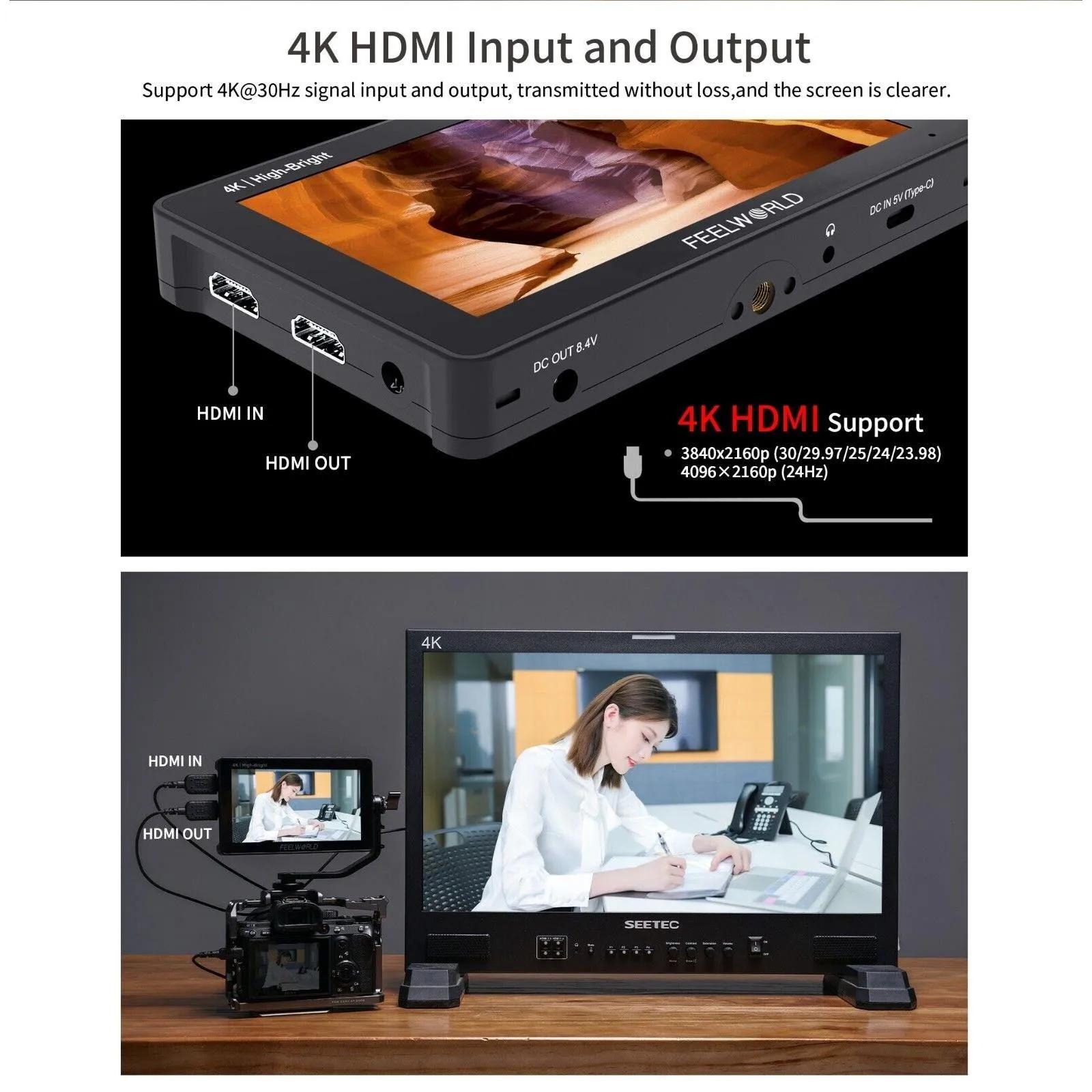 FEELWORLD F6 PRO F6 PLUS Moniteur de caméra avec écran tactile, kit d'installation externe, F6 PRO,