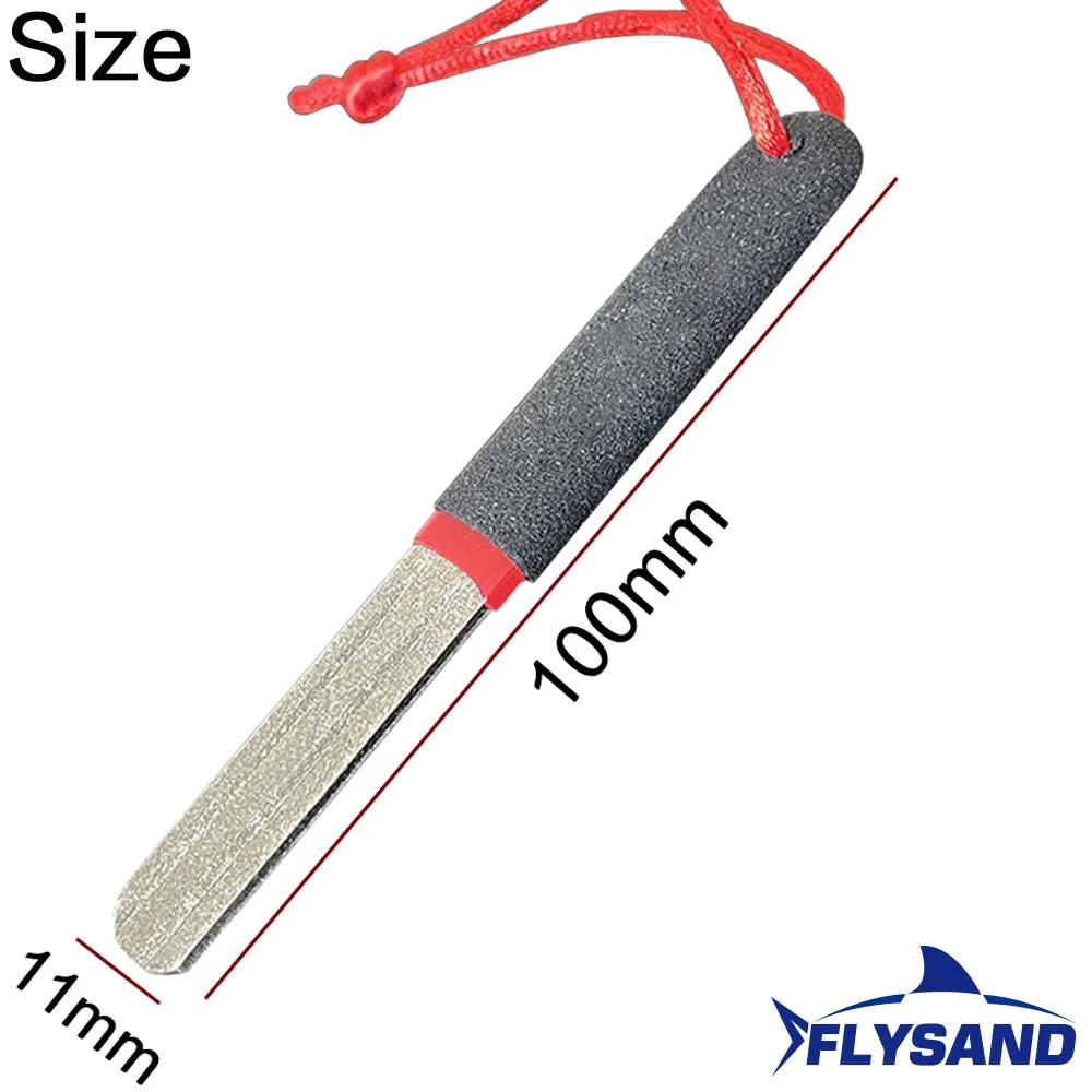 FLYSAND Portable extérieur Double rainure crochet de pêche aiguiser aiguiser nouveau pêche meulage c