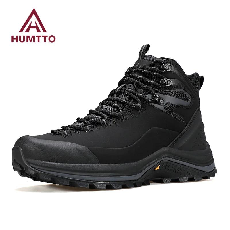 HUMTTO-Chaussures de randonnée respirantes en cuir véritable pour homme, baskets de sécurité, de tre