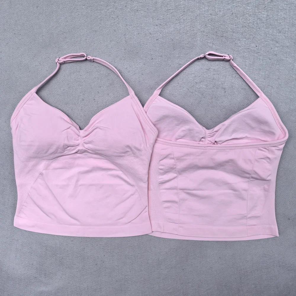 Ensemble de Yoga 2 pièces pour femmes, débardeur à bretelles réglable sans couture, short de sport f