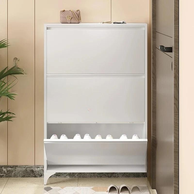  Armoire à chaussures en acier Ultra mince, gain de place, étagère à chaussures sur pied pour entré