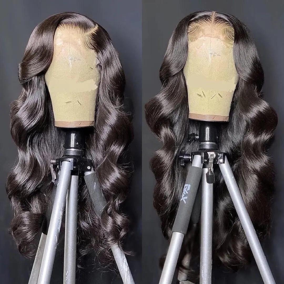 Perruque Lace Front Wig Body Wave Brésilienne Naturelle, Cheveux Sans Colle, HD, 13x4, 13x6, 28 30 3