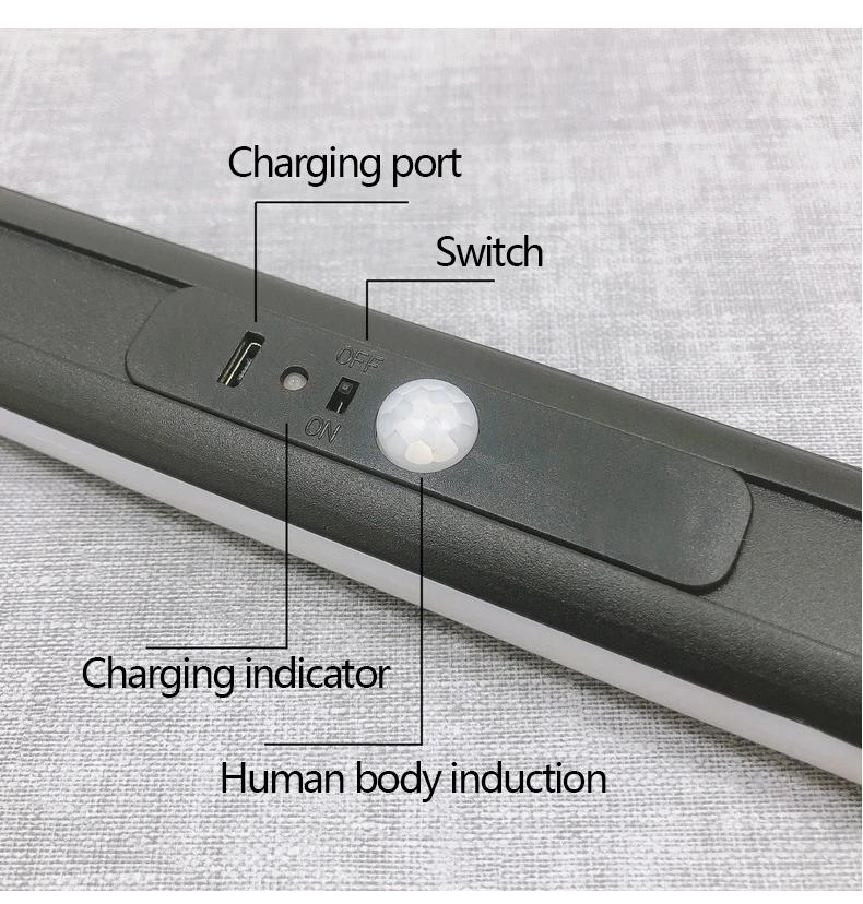 Aqumotic-Lampe à induction humaine à LED, cintre d'armoire, poteau de gril, accessoires de charge po