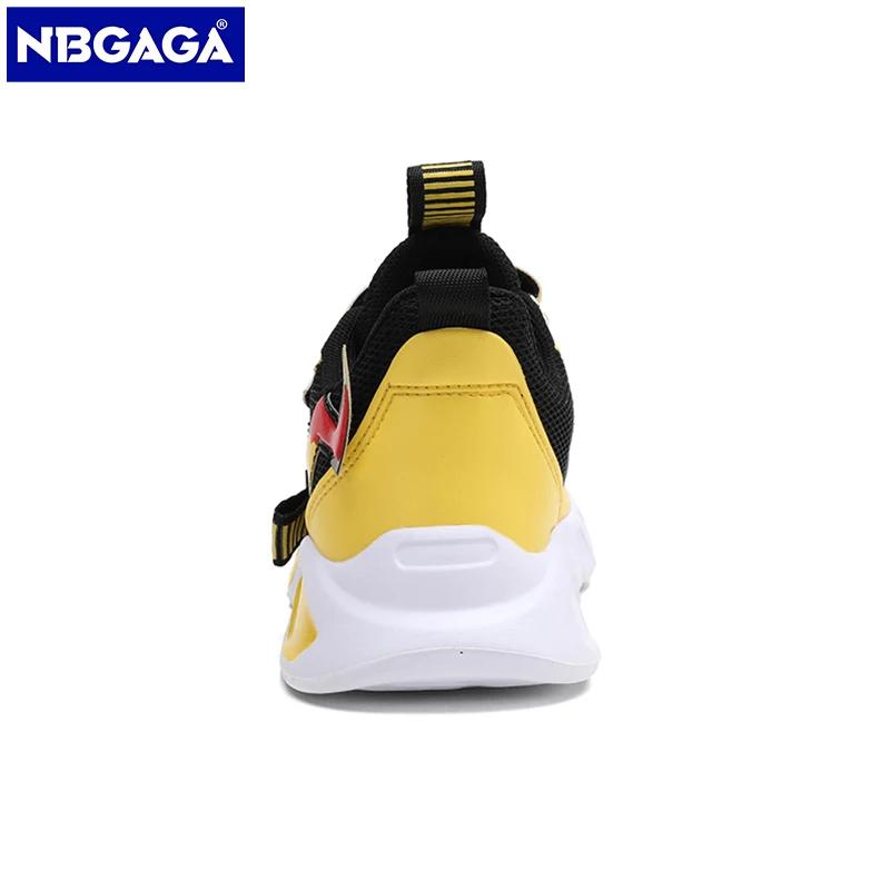 Chaussures de dehors en Maille pour Garçon, Baskets Décontractées, Tennis de Course, Jaune, pour Éco