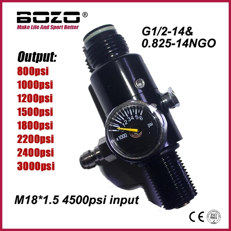 HPA 4500psi cylindre réservoir d'air régulateur vanne sortie 800psi à 3000psi M18 * 1.5 plongée esca