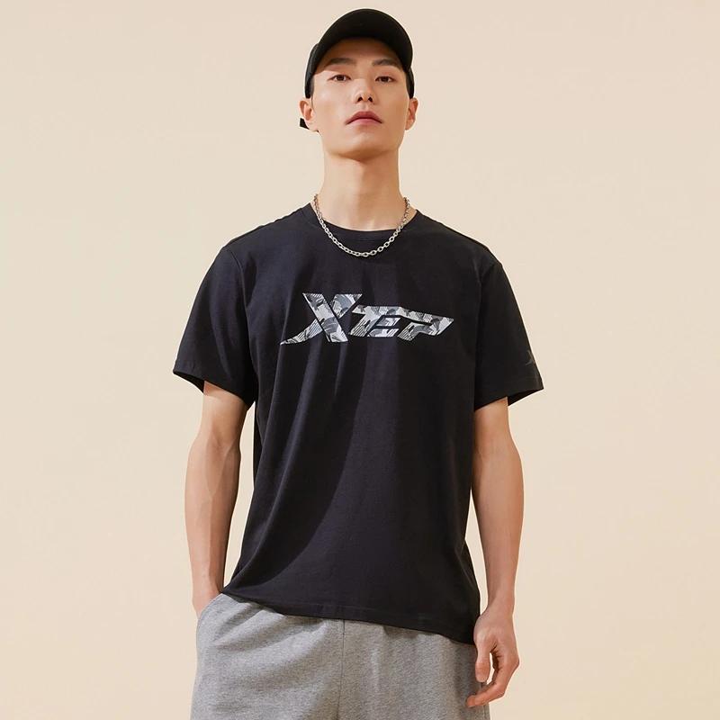 Xtep chemise tricotée à manches courtes pour hommes mode d'été sweat confortable doux Style de rue h