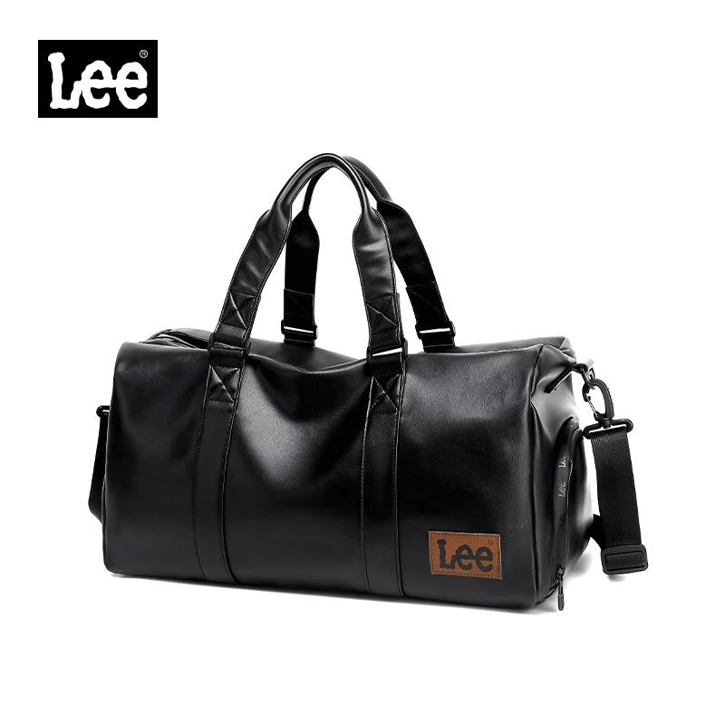 LEE – sac polochon de voyage en cuir imperméable de haute qualité, compartiment à chaussures sec et