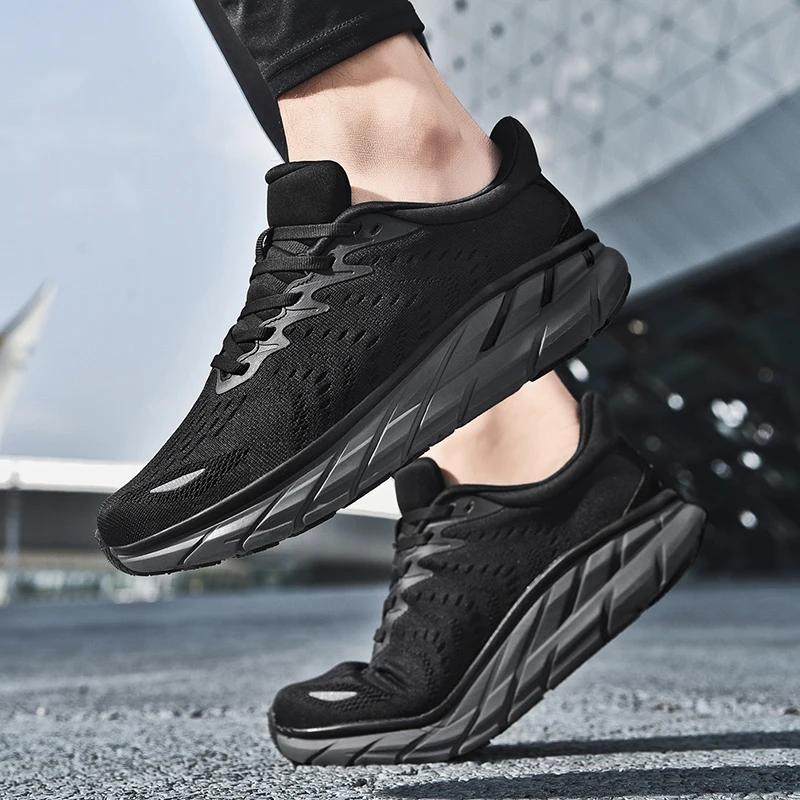 Nouveaux hommes chaussures de course mode décontracté marche respirant baskets à lacets Jogging moca