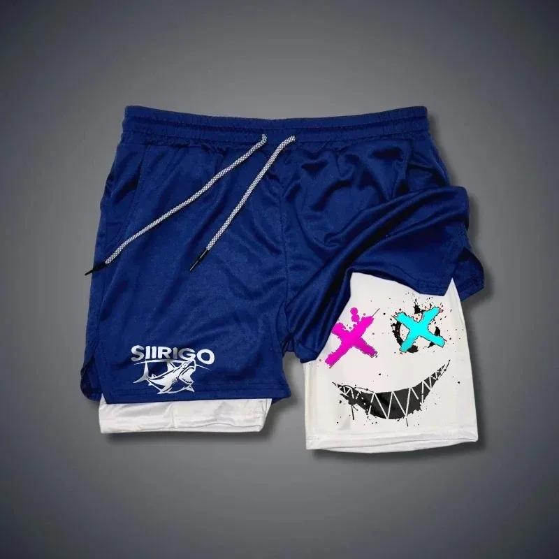 Short Double couche respirant pour hommes, short de sport à séchage rapide pour l'entraînement, la c