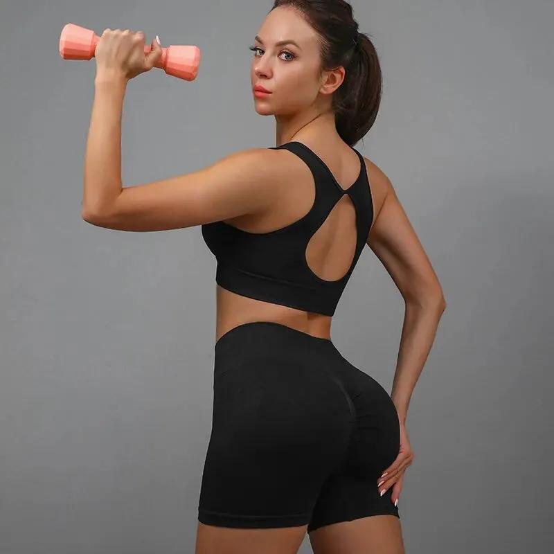 Short de yoga taille haute femme - Fitness running gym extensible décontracté sportif