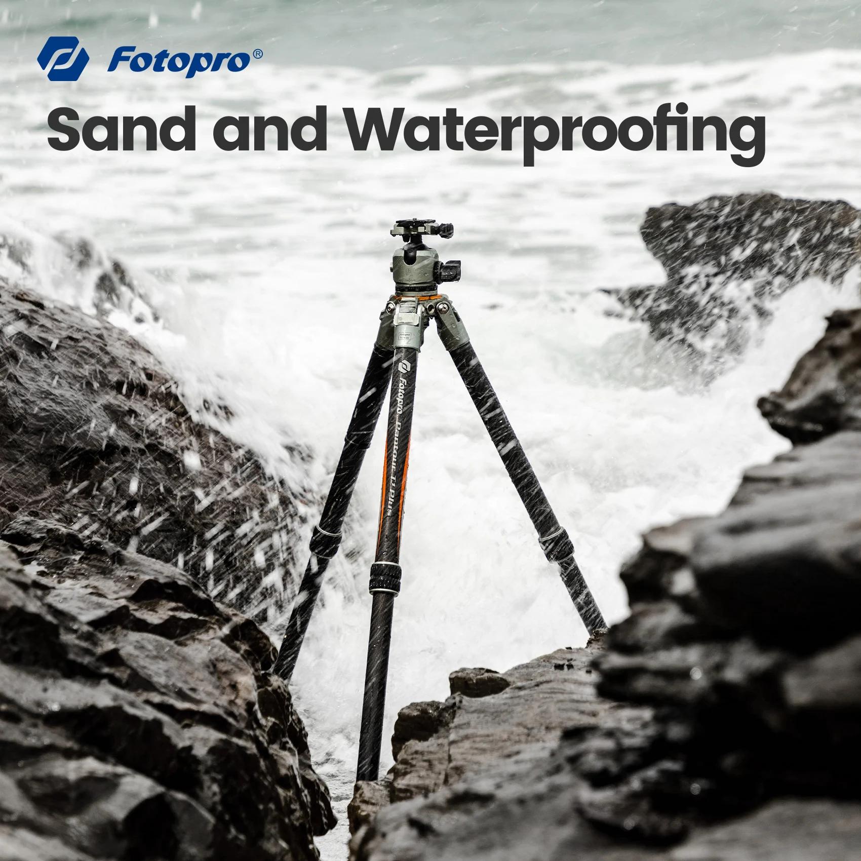 Fotopro T1 Plus trépied de voyage professionnel trépied en Fiber de carbone robuste avec rotule à pr
