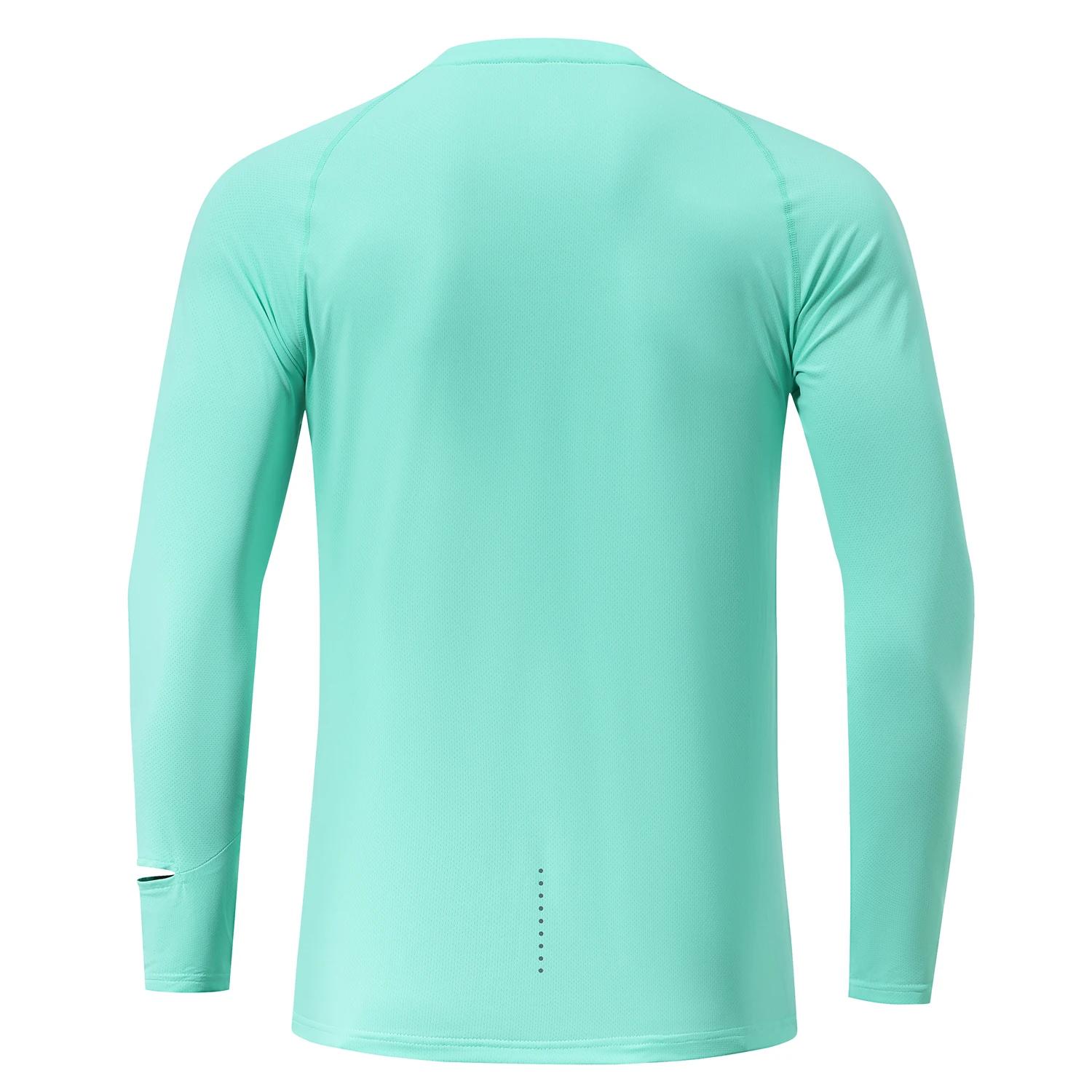 T-Shirt de course à manches longues pour hommes, haut d'entraînement Anti-UV, chemise d'entraînement