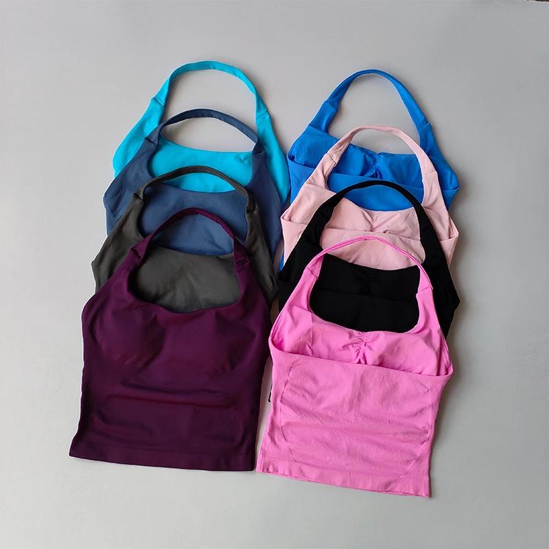 Gilet de Yoga à col licou, résistant aux chocs, sous-vêtements de sport, haute résistance, Fitness,