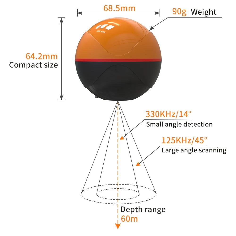 Erchang F68 détecteur de poisson sans fil profondeur écho sondeur double fréquence Sonar alarme tran