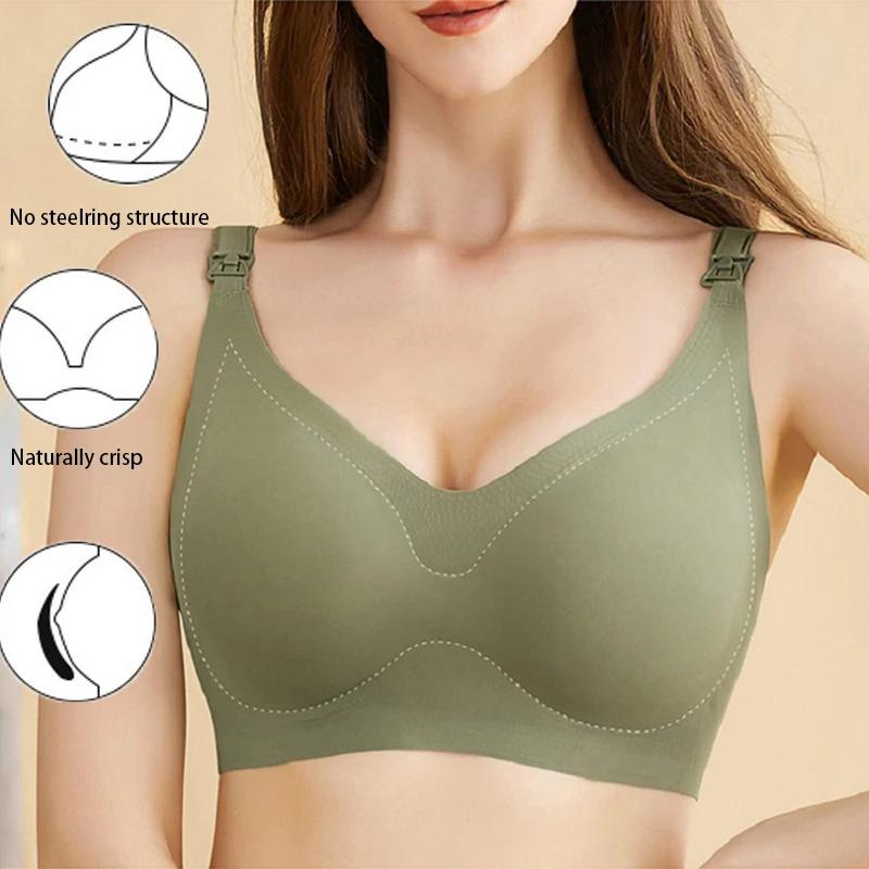 Soutien-gorge d'allaitement Ultra fin pour femmes, coupe Laser, rembourré et amovible, grande taille