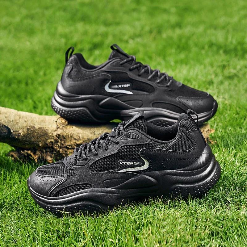 Xtep chaussures décontractées pour hommes été nouvelle maille respirant semelle épaisse rehaussée lé