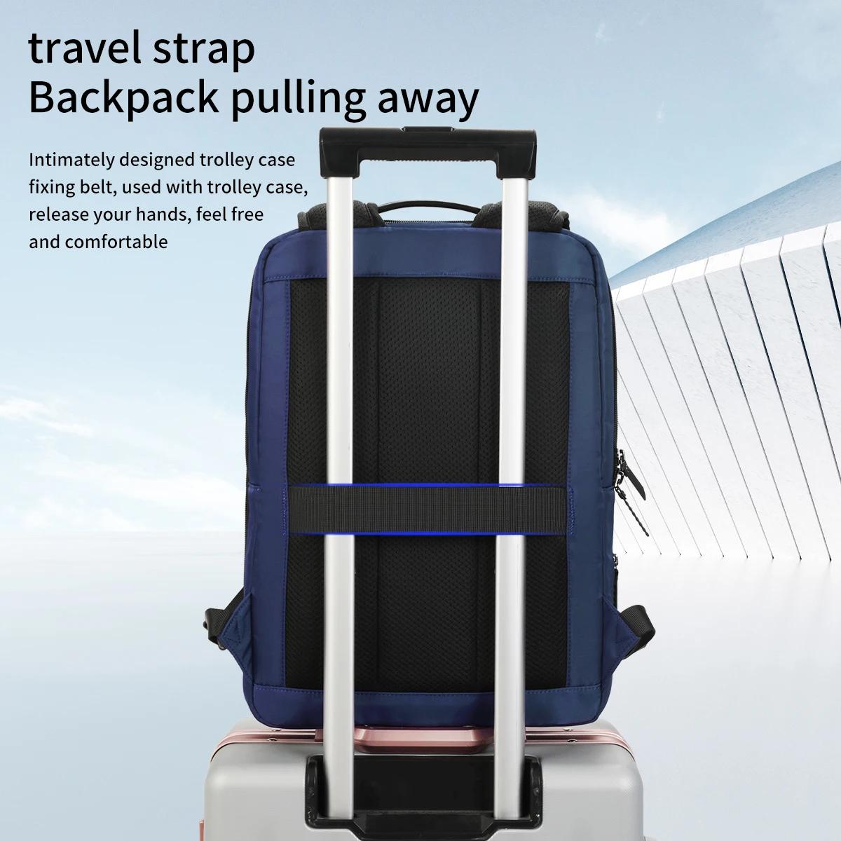 Tigernu sacs à dos extensibles pour hommes 15.6 pouces sac à dos pour ordinateur portable sacs collè